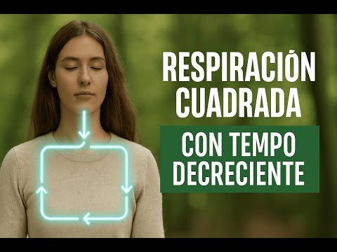 Baja estrés ansiedad y pánico 🫁 Respiración cuadrada decreciente ⌛